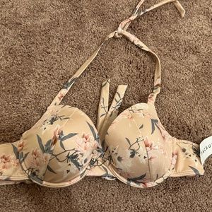 LA Hearts (PacSun) Pink Floral Bikini Top Swimsuit Size 36D